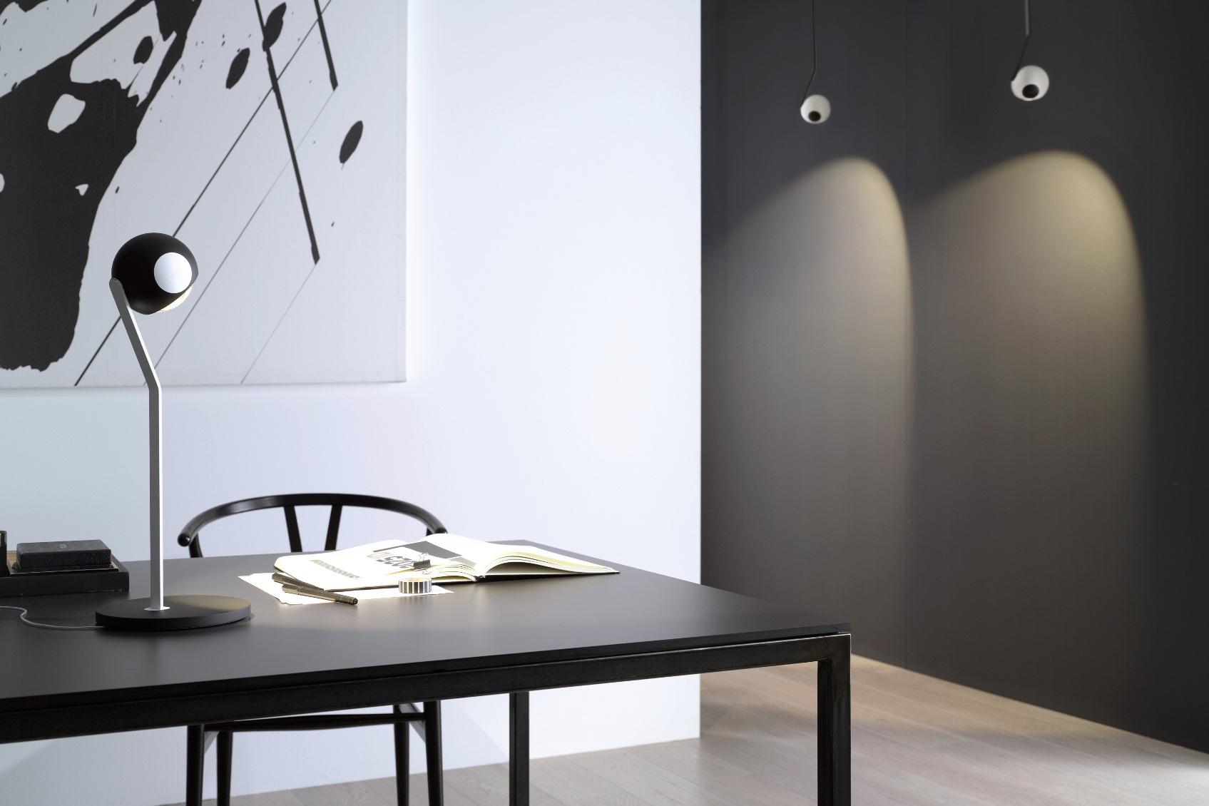 occhio design ledverlichting in wit zwart chroom en aluminium